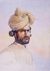 Soldado del 82º Punjabis, Awan, ilustración para 